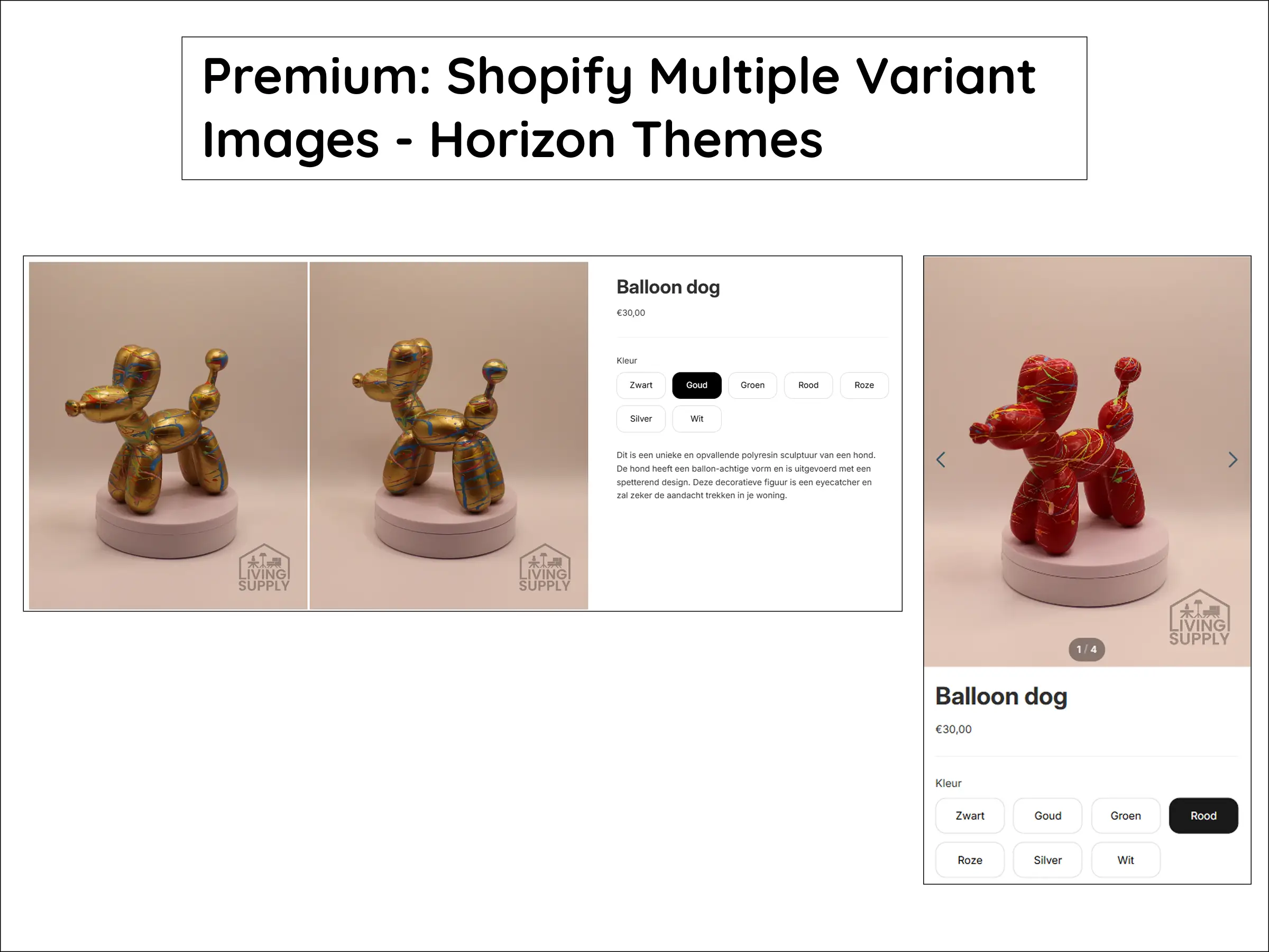 Shopify Multiple Variant Images for Horizon themes