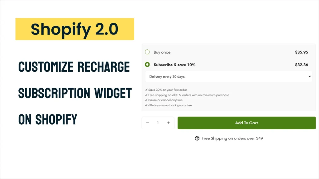 Customize Recharge subscription widget on Shopify